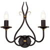 Image de Applique murale rustique Windermere, couleur rouille dorée, 2xE14x60W, métal, dimensions : 36,5 x 33,7 x 16 cm, IP20, Elstead