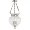 Image de Finsbury Park lampe suspendue rustique en nickel poli 3xE14 60W Elstead