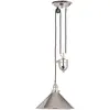 Image de Suspension Provence, nickel poli, 1xE27x60W, métal, dimensions : 23x37x37 cm, IP20, Elstead