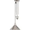 Image de Elstead - Provence - Luminaire Suspendu À 1 Ampoule En Forme De Dôme, Nickel Poli, E27