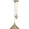 Image de Lampe à suspendre, plafonnier, acier laiton, D 37 cm