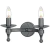 Image de Warwick - Applique Murale D'Intérieur À 2 Ampoules À 2 Ampoules, Noir Graphite, E14 - Elstead