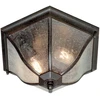 Image de New England - Lanterne De Plafond Affleurante Extérieure Moyenne À 2 Ampoules Bronze Patiné Ip44, E27 - Elstead