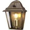 Image de Applique d'extérieur St James, laiton vieilli, 1xE27x60W, laiton, dimensions : 28,5 x 20 x 11,5 cm, IP44, Elstead