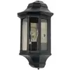 Image de Applique d'extérieur Newbury noire 1xE27x60W en aluminium, dimensions : 33 x 17,2 x 12,2 cm, IP44, Garden Zone