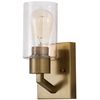 Image de Applique murale Deryn, laiton naturel, 1xE27x60W, verre, dimensions : 27,1 x 11,4 x 13,5 cm, IP20, Kichler