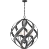 Image de Grande lampe d'extérieur suspendue Vieux noir E14 40W Forgeron Quintiesse
