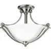Image de Plafonnier Elstead Bolla E27 double, 36 cm, nickel brossé