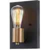 Image de Applique murale Silas, laiton vieilli, 1xE27x60W, métal, dimensions : 22,5 x 15 x 10,8 cm, IP20, Quintiesse