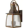 Image de Applique d'extérieur Montauk, couleur sienne brûlée, 2xE14x60W, laiton, dimensions : 43,9 x 17,8 x 23,5 cm, IP44, Hinkley