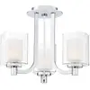 Image de Plafonnier Kolt, chrome poli, 3xG9x3W, métal, dimensions : 29,9 x 38,4 x 38,4 cm, IP44, Quoizel