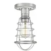 Image de Plafonnier Industrial Nordica Mixon en acier nickelé brossé, 1 lampe E27