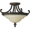 Image de Plafonnier Drawing Room en noyer, 2xE27x60W, métal, dimensions : 34x44x44 cm, IP20, Feiss