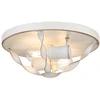 Image de Plafonnier Industrial Nordica Bradbury en acier blanc vieilli, 2 lampes E14