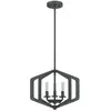 Image de Lustre industriel nordique Vanguard en acier noir vieilli, 3 ampoules E14