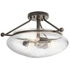 Image de Suspension Belle, bronze vieilli, 3xE14x40W, verre, dimensions : 26,6 x 43,1 x 43,1 cm, IP20, Quintiesse