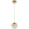 Image de Suspension LED Moonlit, or champagne, 20,9 W, blanc chaud, 2131 lm, métal, dimensions : 180 x 20 x 20 cm, IP20, Quintiesse