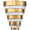 Image de Applique murale LED Echelon, laiton vieilli, 12 W, blanc chaud, 1080 lm, métal, dimensions : 35,7 x 30,5 x 15,3 cm, IP20, Quintiesse