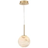 Image de Suspension Kepler Quintiesse Laiton Albâtre Ø20 Led 10w