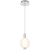 Image de Suspension Palmas Quintiesse Led 12w Globe Blanc Nickel