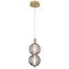 Image de Suspension Led 20w Palmas Quintiesse, Verre Fumé Laiton