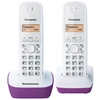Image de Panasonic KX-TG1612FRF téléphone Téléphone DECT Identification de l'appelant Violet, Blanc - Neuf