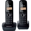 Image de Panasonic KX-TG1612, Téléphone DECT, Casque sans fil, 50 in, Identification du nom et de l'appelant, Noir