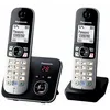 Image de Téléphone sans fil duo dect avec répondeur noir/argent - Panasonic - KXTG6822 -