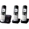 Image de Téléphone sans fil trio dect avec répondeur noir/argent - Panasonic - KXTG6823FRB -