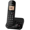 Image de Panasonic KX-TGC420FRB Téléphone Numérique Sans Fil Répondeur Numérique, Base et Combiné Simples, Mains Libres, Identification de l'Appelant, Blocage des Appels Indésirables, Eco Plus, LCD, Noir en occasion ou reconditionné