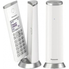 Image de OUTLET Panasonic KX-TGK212 - Téléphone fixe sans fil de Duo-Design (LCD, Identification de l'appelant de, Répertoire de 50 numéros, Blocage d'appel de, Mode ECO), Blanc,TGK21 Duo