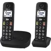 Image de Panasonic KX-TGU112EXB Téléphone sans fil noir à grosses touches Compatible avec les aides auditives