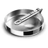 Image de Space Steel poêle à frire de acier inoxydable de 20 cm (8"), poignée pliable, idéal pour les petites cuisines, distribution uniforme de la chaleur, facile à nettoyer et à ranger