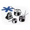 Image de Joseph Joseph Space Steel Set de 3 casseroles, Set de 3 casseroles en acier inoxydable, insert professionnel, poignées rabattables, convient pour induction, couleur inox