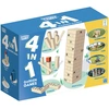 Image de Grasshopper Jeux de jardin en bois 4 en 1 Kubb/Domino/Jenga