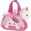 Image de AURORA Fancy Pals Plush Princess Cat in a pink bag, 20 cm