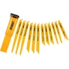 Image de Coffret de 12 lames de scie sabre DEWALT DT2445-QZ Bi-Métal