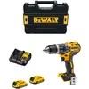 Image de Perceuse À Percussion 18v Dewalt 2 Batteries Li-ion 2ah + Chargeur + Coffret Tstak - Dcd796d2