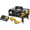 Image de Kit 2 outils XR 12V Brushless Perceuse visseuse DCD701 - Visseuse à chocs DCF801 - DEWALT - avec 2 batteries 12v 3Ah - chargeur - coffret - DCK2110L2T