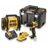 Image de Kit 2 Outils Xr 18v 2ah Li-ion : Perceuse Visseuse Compact Brushless + Gonfleur - Dck2067d2t-qw - Dewalt