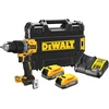 Image de Perceuse visseuse percussion compacte XR brushless - DEWALT - avec 2 batteries 18V 1.7Ah - chargeur - TSTAK- DCD805E2T-QW