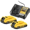 Image de DEWALT Kit de démarrage DCB1104D2-QW 2x Batteries 2,0Ah DCB183 et 1x Chargeur rapide DCB115
