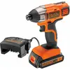 Image de Black+Decker Visseuse à chocs 18V 2Ah Lithium - Livrée avec 1 batterie, 1 chargeur 1A, 8 accessoires - BDCIM18D1A-QW