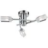 Image de Dar Morgan - Plafonnier Semi-affleurant Chrome Satiné, 3x G9