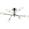 Image de Dar Morgan - Plafonnier Semi-affleurant Chrome Satiné, 6x G9