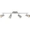 Image de Dar Loft - Spotlight Low Energy Bar Chrome Satiné, Chrome Poli, 4x Gu10