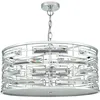 Image de Dar Seville - Suspension Cylindrique K9 Cristal Poli Chrome, 6x E14