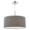 Image de Dar Ronda - Suspension Cylindrique À 3 Lumières, 40 Cm, Gris Ardoise Avec Diffuseur