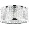 Image de Dar Nantes - Plafonnier Crystal Flush Aluminium Chrome Poli, 3x G9