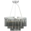Image de Dar Giovana - Suspension Cylindrique En Chrome Poli Et Verre Fumé, 5x G9